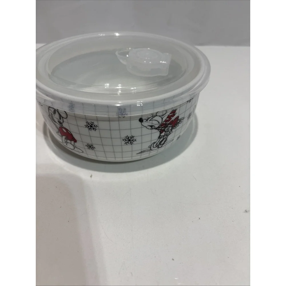 Christmas Disney Mickey & Minnie Mouse Sketchbook Ceramic Food Storage